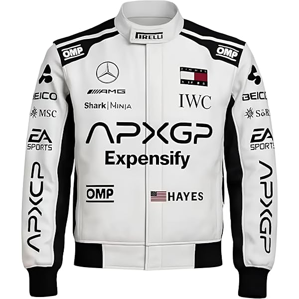 Amazon.com: Brad Pitt F1 Movie 2025 APXGP Leather Racing Jacket